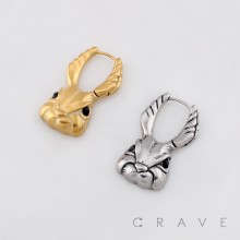 GOTHIC RABBIT HEAD 316L SURGICAL STEEL EARRING
